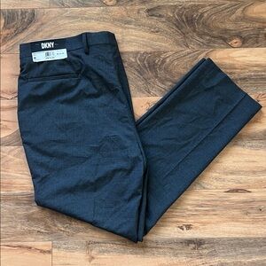 Flat Front Dress Pants 40x29 DKNY Dario Charcoal Gray Mens NWT Work Office